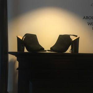 Express open toe sandal with 2 inch heel